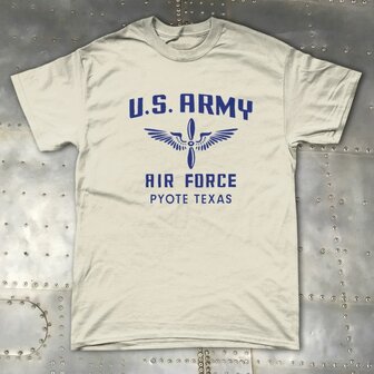 USAAF PT SHIRT  unbleached cotton