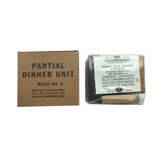 PARTIAL DINNER UNIT MENU NO.4