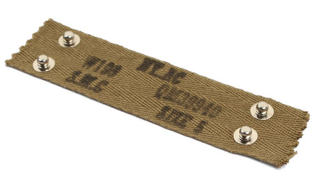 Nape Band For M1 Helmet WW2 Nape Strap Khaki with Chrome Studs