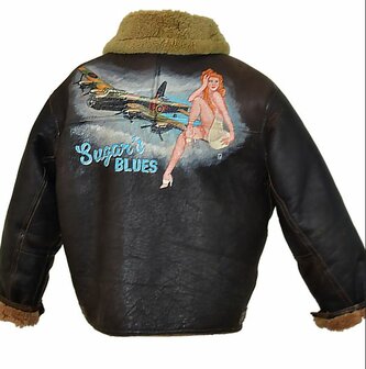 Hand-paint pinup on your leather A2 or B3 Flight Jacket