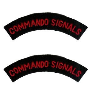 WW2 British Navy Commando Signals Shoulder Titles