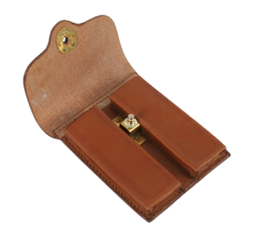 Leather Colt 45 Mag Pouch Light Brown
