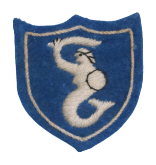 POLISH WW2 ARMY 2nd CORPS CLOTH FORMATION BADGE Blue Sleeve