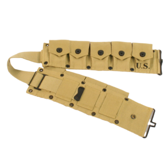 Mounted cartridge belt. M1 Garand belt and Colt 45