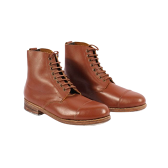 British Officers Brown Ankle Boots