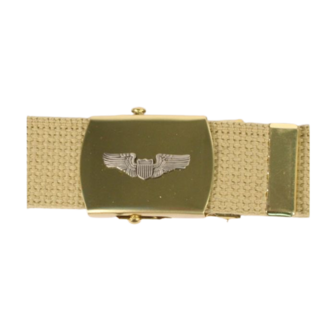 USAAF Pilots Wings trouser belt. Officers