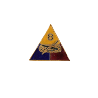 8th Armoured Division Metal DI Badge