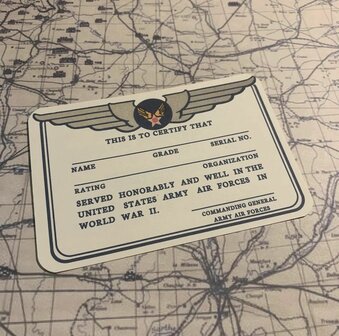 Post WW2 Army Air Force Base Pass, Late 1940s Reproduction