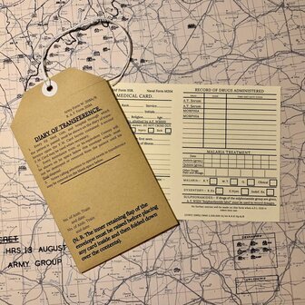Field Medical Card Set of 5 for WW2 British RAMC