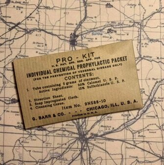 Pro-Kit Individual Prophylactic Packet for US WW2 Medical Kit Vehicle First Aid