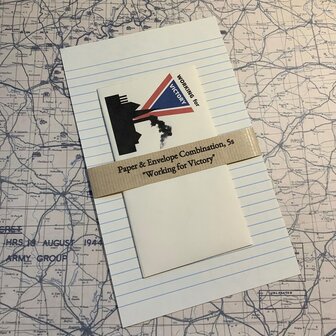 WW2 US Letter Writing Set &quot;Working for Victory&quot; Vintage Envelope (Repro) 