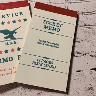 1940s Era Memo Book Notepad