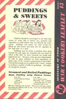 Puddings &amp; Sweets leaflet