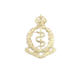 RAMC Royal Army Medical Corp Kings Crown Cap Badge