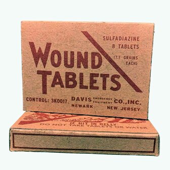 WW2 Wound Tablet Sulfadiazine Box