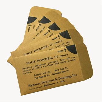 WW2 Foot Powder Box and 5 Sachets