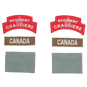 WW2 Canadian Le Regiment De La Chaudiere Normandy Badge Set 