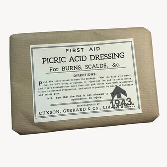 WW2 British Picric Acid Bandage Dressing
