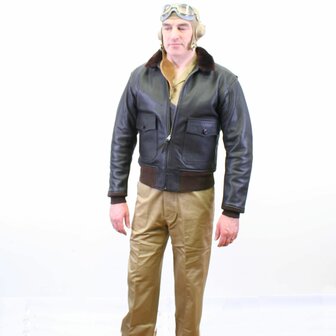 USN WW2 G1 Leather Flying Jacket by Kay Canvas