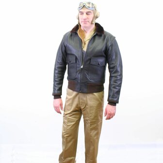 USN WW2 G1 Leather Flying Jacket by Kay Canvas