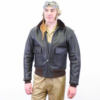 USN WW2 G1 Leather Flying Jacket by Kay Canvas