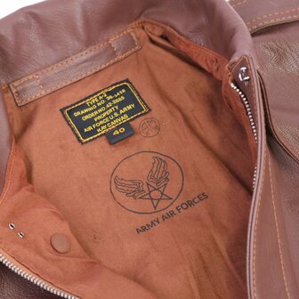 USAAF A2 Leather Flying Jacket Russet Brown
