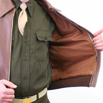 USAAF A2 Leather Flying Jacket Russet Brown