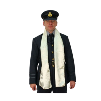 Pilots White Silk Scarf