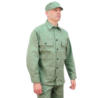 WW2 US Army HBT Jacket. Light Tone Green OD3