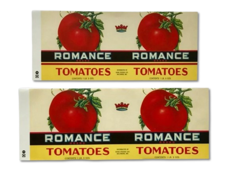 Can Label Romance Tomatoes