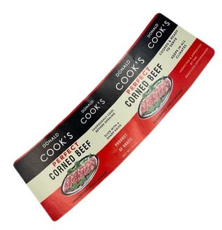 Can Label Donald Cook&#039;s Corned Beef labels