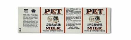 Can Label Evaporated PET Milk label 