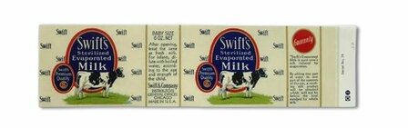 Can Label Evaporated SWIFT&#039;s Milk label 