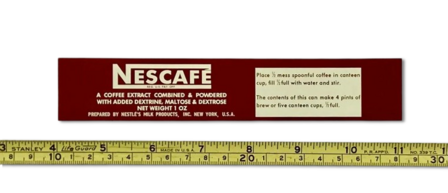 Soluble Coffee Product label label 