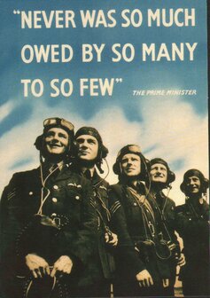 RAF &ldquo;Never was so much&rdquo; postcard