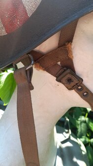 WW2 US Army Medic Helmet, Front seam swivel