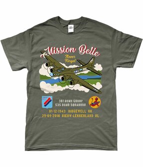 Shirt Mission Belle B-17 tekening