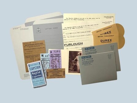 WW2 British Forces Pocket Filler and paperwork set 