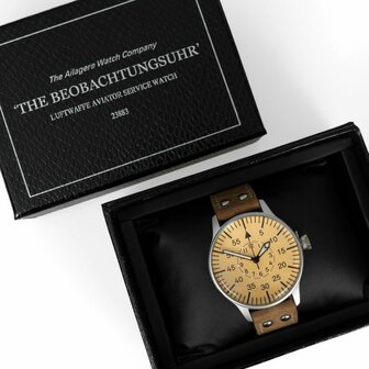 German Luftwaffe Aviator Service Watch - The Beobachtungsuhr - Brown