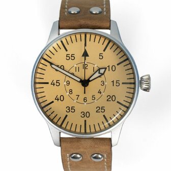 German Luftwaffe Aviator Service Watch - The Beobachtungsuhr - Brown