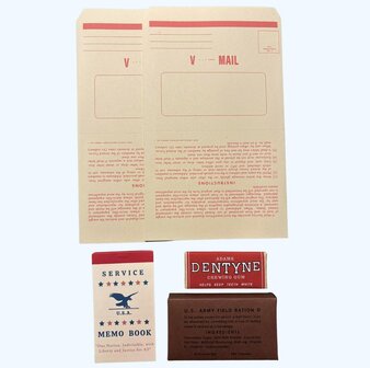WW2 Paratrooper Airborne Pocket Filler Set Deluxe for Re-enactment, WW2 Gift, Replica Film Prop, Reproduction