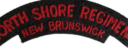 WWII North Shore New Brunswick Shoulder Titles Set detail