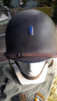 US M1C Paratrooper Helmet 1st Ltnd Officer &ndash; 502nd PIR, 1st Battalion &ndash; 101st Airborne Division