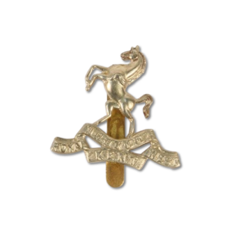WW2 Royal West Kent Regiment cap badge featuring white horse emblem