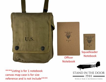 Small WWII-style notebook labeled Squad Leader, vintage military cover, pocket-sized