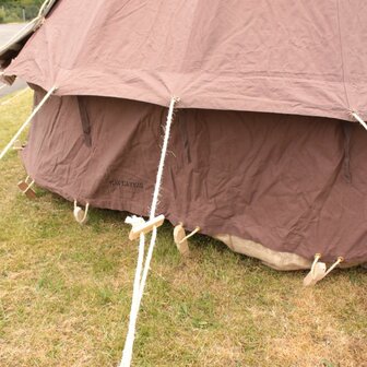 Bruine MKV Bell Tent &ndash; Katoenen Canvas Tenthistorie (Compleet met haringen en middenstok)
