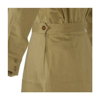 US Women&rsquo;s Chino Summer Skirt &ndash; khaki katoenen WAC zomerrok reproductie
