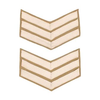 KD Sergeant White Stripes for Khaki Drill