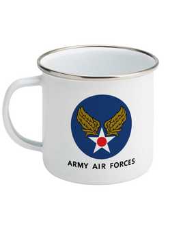Army Air Forces enamel mug front view with USAAF logo 