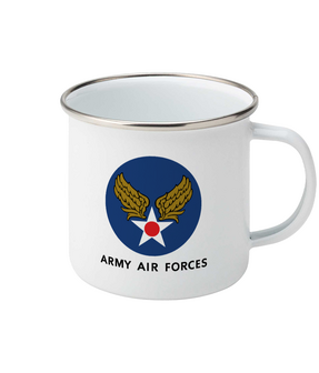 Army Air Forces enamel mug front view with USAAF 